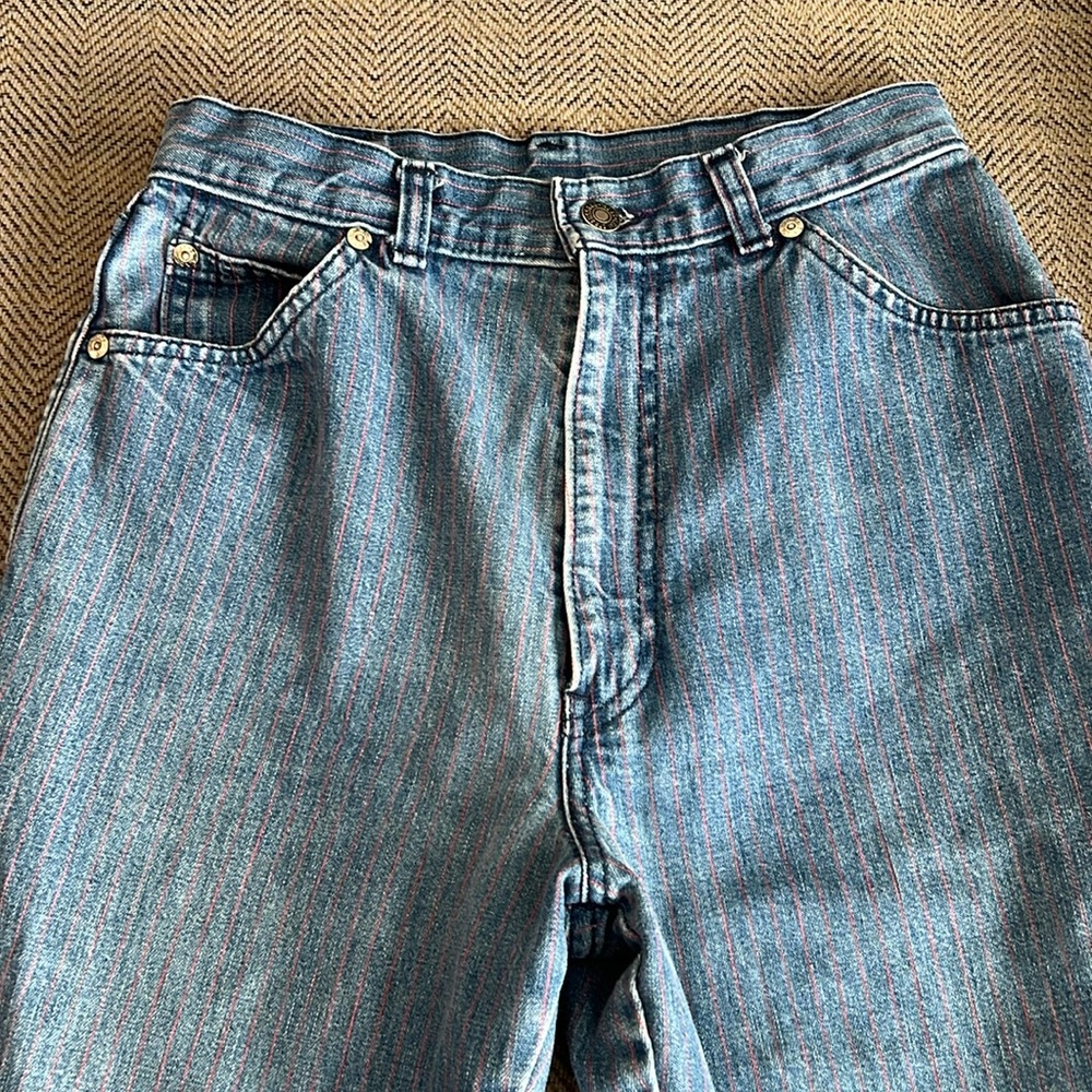 Vintage women’s Levi’s with subtle red pinstripe